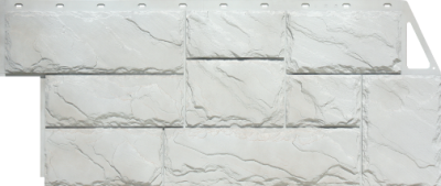 Фасадная панель FineBer Камень крупный 1080х452 мм (0,42 м2) белый