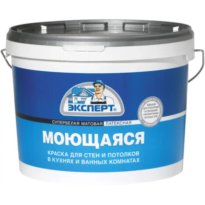 Краска моющаяся супербелая Эксперт, 14 кг купить в отделе магазина Экономстрой