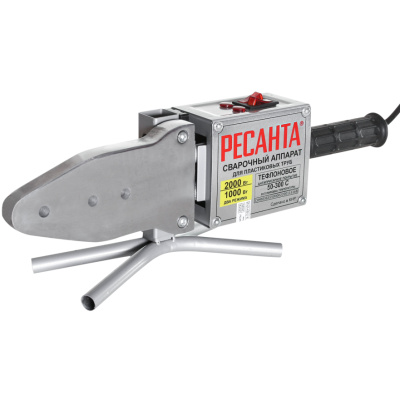 Сварочный аппарат для ПВХ труб Ресанта, АСПТ-2000, 2000 Вт, насадки 20-63 мм купить в отделе магазина Экономстрой
