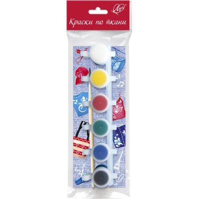 Набор красок по ткани, 6 цветов в блок-таре, 5 мл, 32С купить в отделе магазина Экономстрой