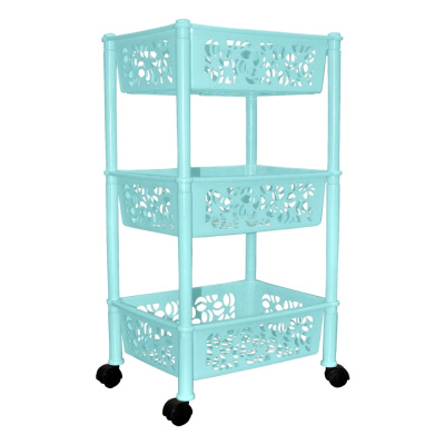 Этажерка Keeplex Light на колесиках трехсекционная прямоугольная 37х29х69см бежевый топаз			 купить в отделе магазина Экономстрой