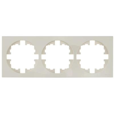 Рамка 3-местная квадратная Lezard Osen, слоновая кость, 743-9000-148 купить в отделе магазина Экономстрой