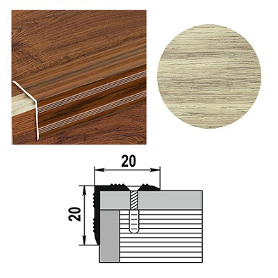 Порог-угол 20х20х900мм клен беленый ПУ 05.900.089 купить в отделе магазина Экономстрой