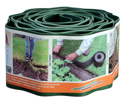 Лента бордюрная Протэкт Гофра (хаки), 15 см х 9 м купить в отделе магазина Экономстрой