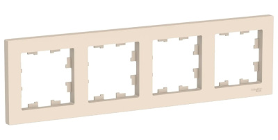 Рамка 4 поста бежевый Atlas ATN000204 купить в отделе магазина Экономстрой