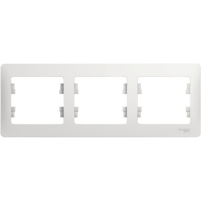 Рамка Schneider Electric, Glossa, 3 поста, белая купить в отделе магазина Экономстрой
