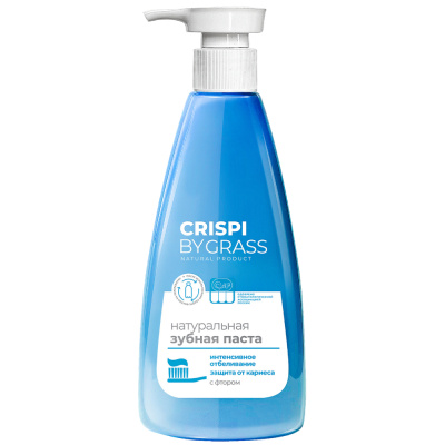 Зубная паста Grass, Crispi, отбеливающая, флакон 250 мл