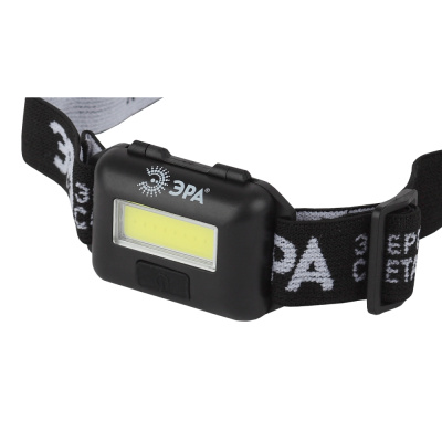 Фонарь налобный светодиодный Эра, GB-607, на батарейках, мощный, 3 режима, черный купить в отделе магазина Экономстрой
