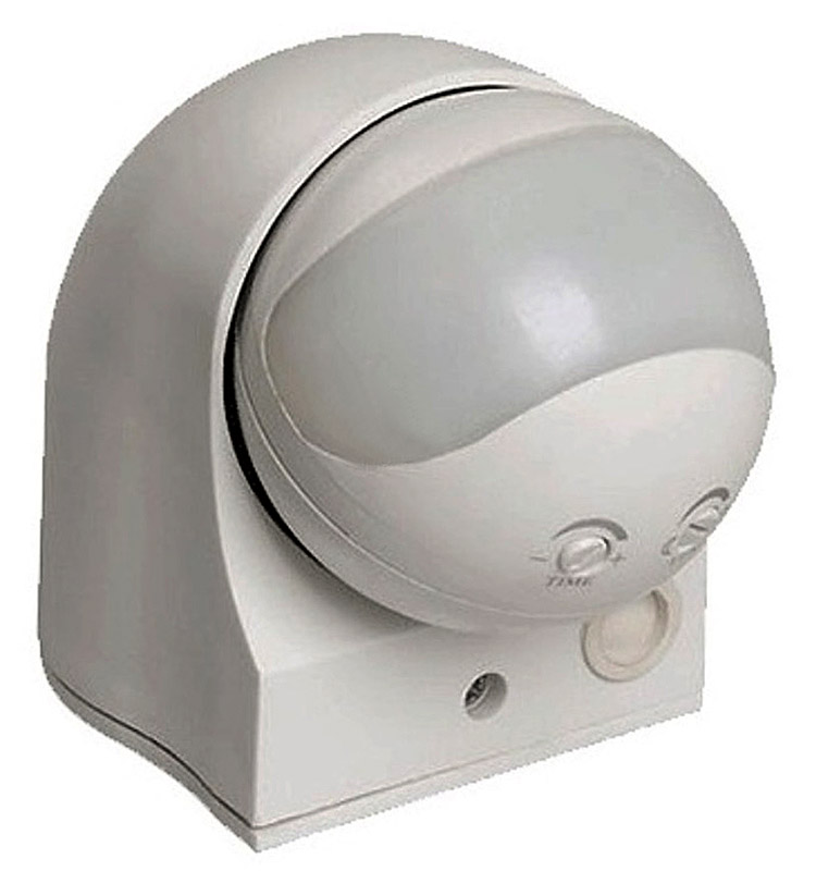 картинка Датчик движения ИЭК ДД 010, максимальная нагрузка 1100 Вт, угол 180 градусов, дальность 10 м, IP44, белый от магазина Экономстрой