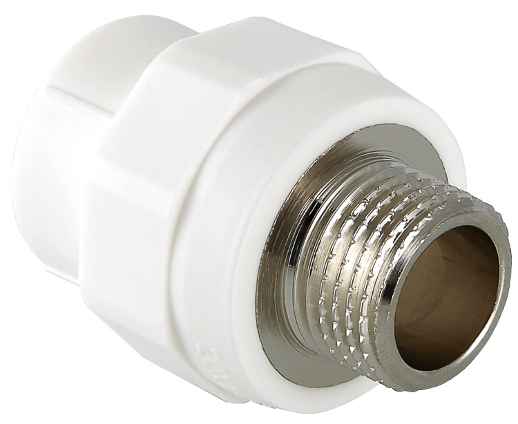 Соединитель PP-R с переходом на наружную резьбу, Valtec VTp.701.0.02505, 25х3/4" купить в отделе Полипропиленовые фитинги магазина Экономстрой