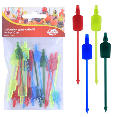 Шпажки для канапе Бар, 20 шт (длина 8,5 см) купить в отделе магазина Экономстрой