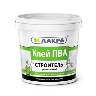 Клей ПВА Лакра, универсальный, 0,9 кг купить в отделе магазина Экономстрой