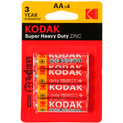 Батарейка солевая Kodak R6 Extra Heavy Duty / АА, 1,5V (4 шт) купить в отделе магазина Экономстрой