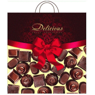 Пакет подарочный с ручкой Наслаждение, 40х42 см, ПЭ, 45 мкм купить в отделе магазина Экономстрой