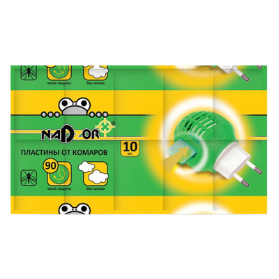 Пластины от комаров Nadzor, 10 шт купить в отделе магазина Экономстрой