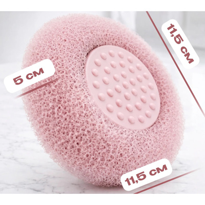 Массажная мочалка для душа на присоске, 11,5х5 см, ТМ Бацькина баня купить в отделе магазина Экономстрой