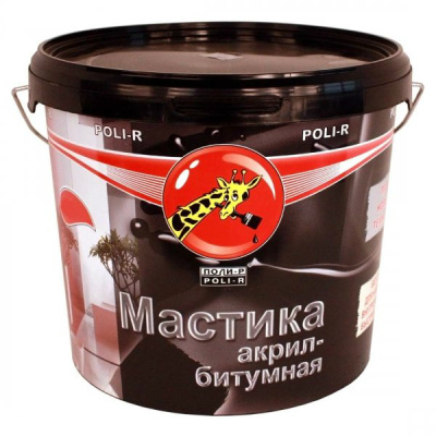 Мастика акрил-битумная Поли-Р 1 кг 15731 купить в отделе магазина Экономстрой