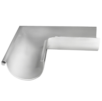 Угол желоба внешний 90°, Ф-125, RAL-9003 РЕ двусторонний купить в отделе магазина Экономстрой