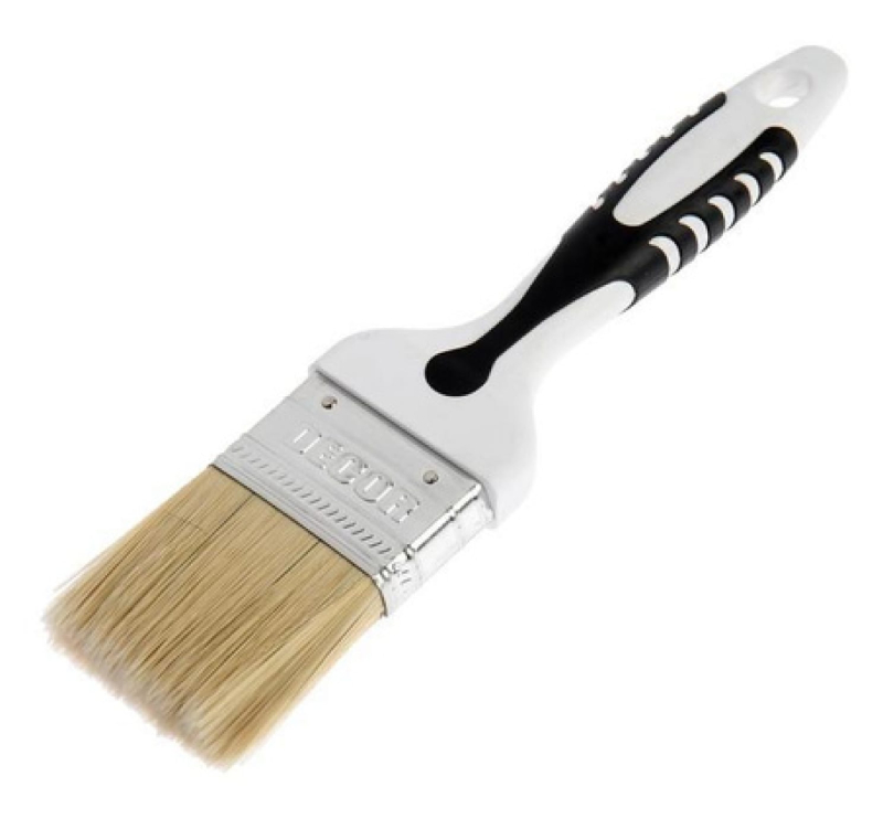 Кисть плоская универсальная Decor Black White, смешанная щетина, 2К ручка, 50х15 мм купить в отделе Кисти плоские, флейцевые магазина Экономстрой