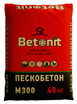 Сухая смесь М-300 пескобетон Betonit, 40 кг купить в отделе магазина Экономстрой