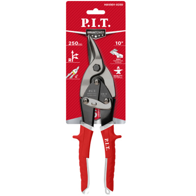 Ножницы по металлу P.I.T., левые, лезвия 40 мм, 1,2 мм, CrV, 250 мм купить в отделе магазина Экономстрой