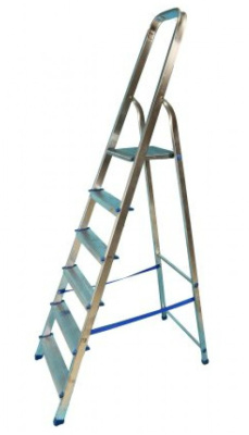Стремянка алюминиевая 6 ступеней, 1,23 м / 3,34 м купить в отделе магазина Экономстрой