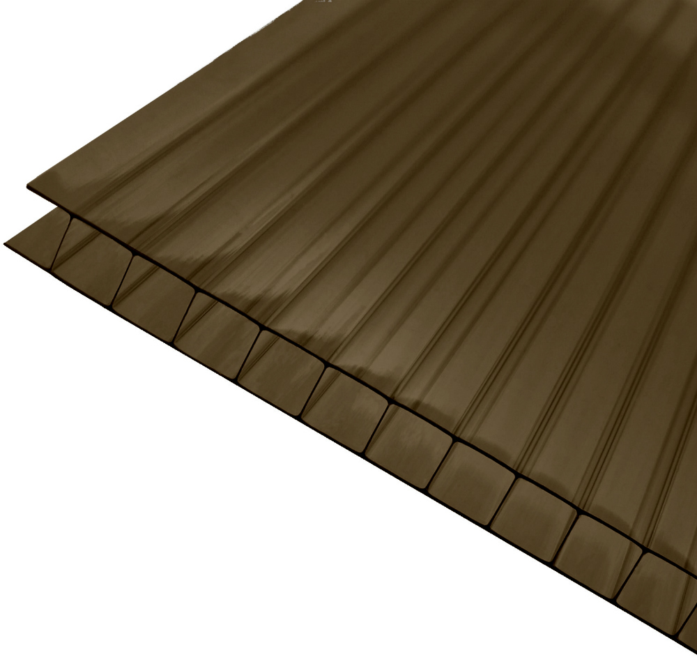 Поликарбонат сотовый 10 мм х 2,1 м х 12 м бронза купить в отделе Поликарбонат сотовый магазина Экономстрой