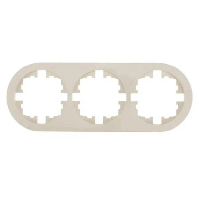 Рамка 3-местная круглая Lezard Osen, слоновая кость, 744-9000-148 купить в отделе магазина Экономстрой