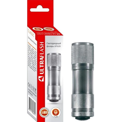 Фонарь светодиодный 3ХR03, 9LED алюминий, металлик, Ultraflash 7903 купить в отделе магазина Экономстрой