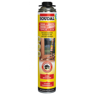 Пена монтажная Soudal, профи, всесезонная, 750 мл купить в отделе магазина Экономстрой