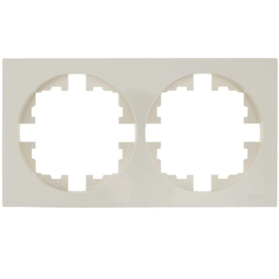 Рамка 2-местная квадратная Lezard Osen, слоновая кость, 743-9000-147 купить в отделе магазина Экономстрой