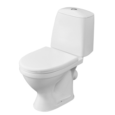 Унитаз-компакт Santeri Соната, косой выпуск, 1 режим, сиденье пластик купить в отделе магазина Экономстрой