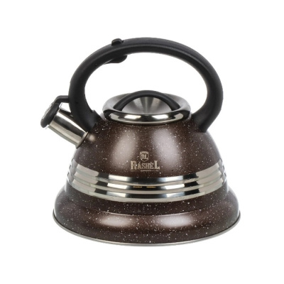 Чайник из нержавеющей стали со свистком Rashel М-7905, коричневый, 3,2 л купить в отделе магазина Экономстрой
