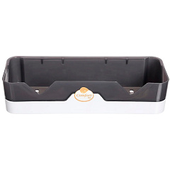 Полка многофункциональная Vanstore прямая, черно-прозрачная/белая, 517-10