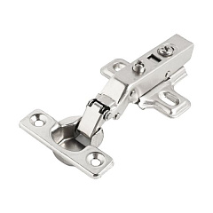 Петля мини мебельная полунакладная с доводчиком StahlBuro D26 Clip-on, 2 шт, хром