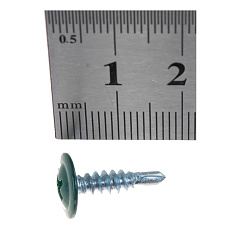 Саморез по металлу с прессшайбой со сверлом RAL 6005, темно-зеленый, 4,2x16 мм (35 шт)