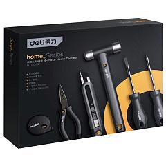 Набор ручного инструмента Deli, Home Series Black, 6 предметов