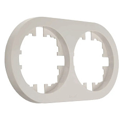 Рамка 2-местная круглая Lezard Osen, слоновая кость, 744-9000-147