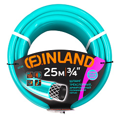 Шланг поливочный армированный 3-х слойный Finland Aqua 2236, 3/4", 25 м