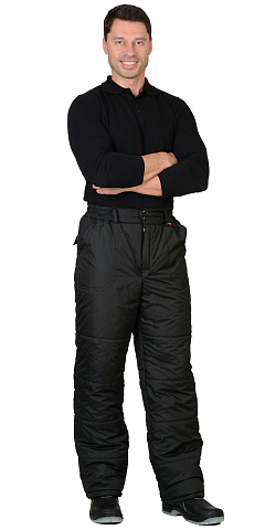 Брюки зимние утепленные Европа, черные, р. 88-92/170-176