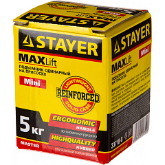 Стеклодомкрат Stayer Master MaxLift, пластмассовый, одинарный, 5 кг