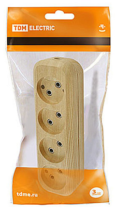 Колодка TDM 4 гнезда, без заземления "сосна"