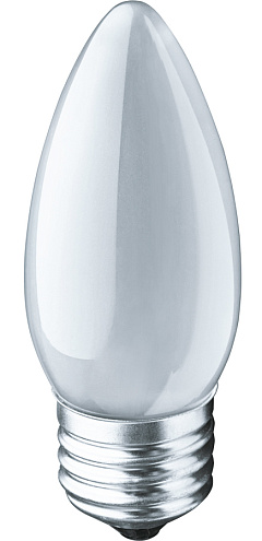 Лампа накаливания Navigator NI-B-40-230-E27-FR свеча матовая B35 40W E27 388lm 3000К, 94326