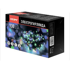 Гирлянда Старт, 100LED, 8 режимов, мультиколор, 4 м