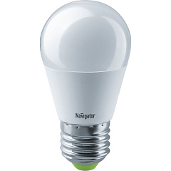 Лампа светодиодная Navigator 61 336 NLL-G45-8.5-230-2.7K-E27, шар, 8,5 Вт, 640lm, 2700К