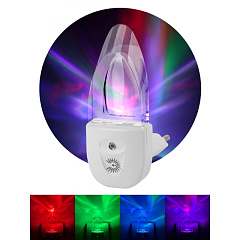 Ночник с фотосенсором "Кристалл", RGB светодиодный, NN-618-LS-W, ЭРА (Б0019102)