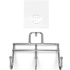 Планка с 3 крючками на силиконовом креплении Kleber Lite