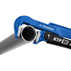 Ключ трубный рычажный Зубр КТР-90, прямые губки, цельнокованый, Сr-V, №1, 1"