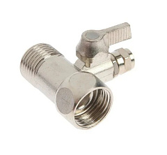 Тройник с краном 1/2-1/2-1/4 F9007