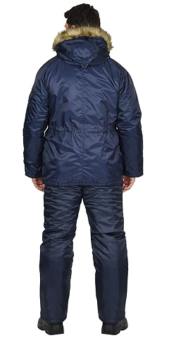 Куртка Аляска Сириус длинная, мужская, тёмно-синяя, р.(М) 88-92/170-176